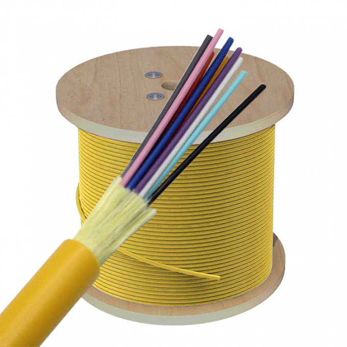 Multimode 12 Core Om3 Fibre Cable Distribution Indoor Fiber Optic Cable
