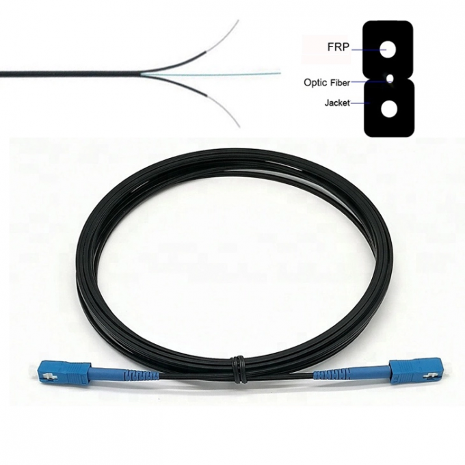 1 Core FTTH SC Drop Cable Fiber Optic Patch Cord