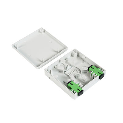 Wall Mounted 86*86mm Mini 2 Core FTTH Fiber Optic Termination Box