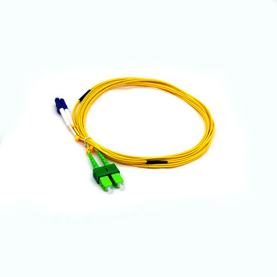 Simplex G652D 2.0mm 1m SC APC To SC UPC Fiber Optic Patch Cord