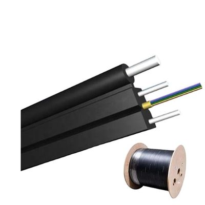 Indoor Outdoor GJYXFCH 2 Core FTTH Flat Fiber Optic Cable