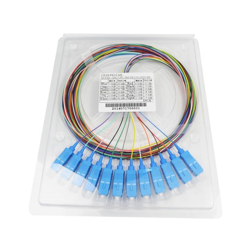 FOC LC SC APC UPC 8 12 Color Ribbon Fiber Pigtail