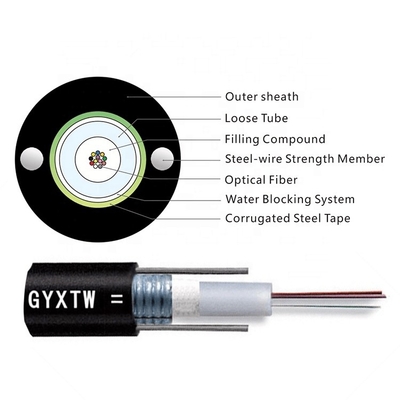 GYXTW 4 6 8 12 Cores Single Model Multi Mode Outdoor Drop Fiber Optic Cable