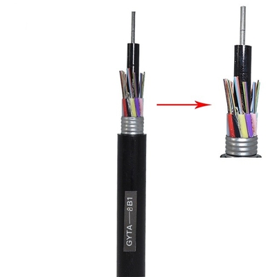 Outdoor Armoured Optic Fiber Cable GYTA Duct Buried 24 32 48 84 96 144 288 Cores