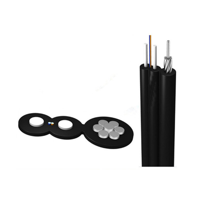 Outdoor Fibre Ftth Drop Cable 1 2 4 6 8 12 FO 1.2mm Steel Strand LSZH GJYXH