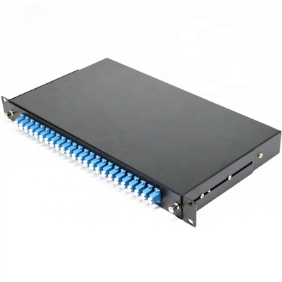 19 Inch Structure Wall Mounted 24 Port LC Duplex Adapters Fiber Optic Terminal Box