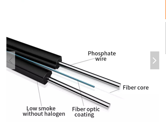 GJXH FTTH Drop Cable LSZH Jacket 1 Core 2 Core G657A FTTH Drop Fiber Cable