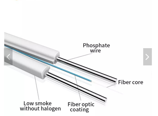 GJXH FTTH Drop Cable LSZH Jacket 1 Core 2 Core G657A FTTH Drop Fiber Cable