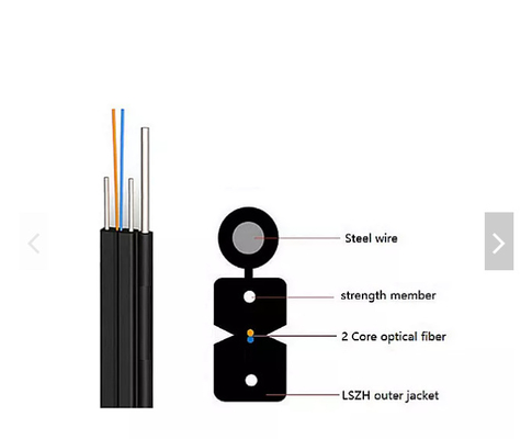 GJYXFCH Outdoor Self Supporting Fiber Optic Cable FTTH Drop Cable Single Dual Core