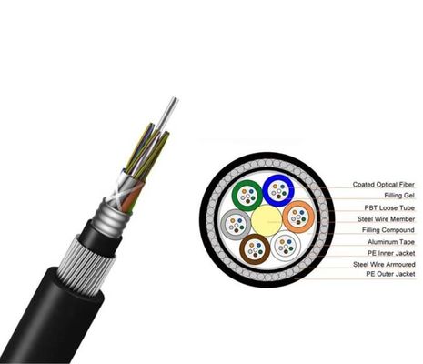 Submarine GYTA33 24 48 72 Core Direct Burial Fiber Optic Cable