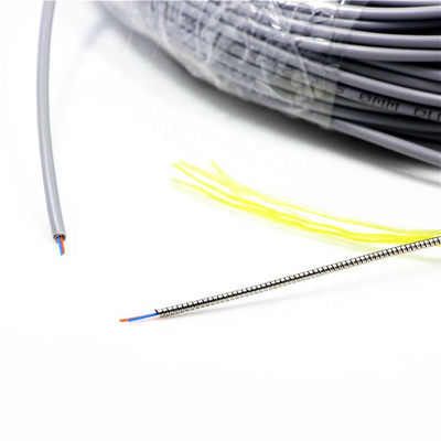 Steel Tube Beige Duplex Armored Multimode Fiber Optic Cable