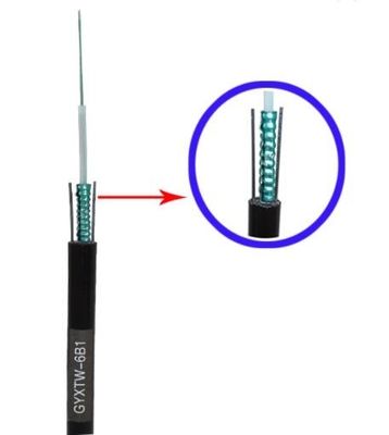 Single mode GYXTW outdoor aerial optical fiber cable uni-tube armored fiber optic cable