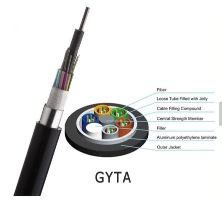 Outdoor Armoured Cable 2-288 cores Optical Fibre Cable GYTA