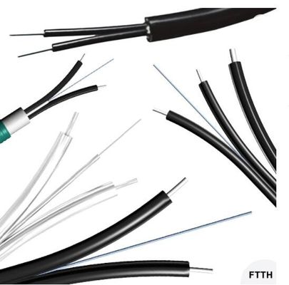 FTTH Singlemode FRPKFRP Steel Strength Member Fiber Optic Cable