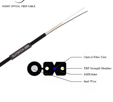 1260nm-1650nm FRP Bow Type FTTH Aerial Drop Cable
