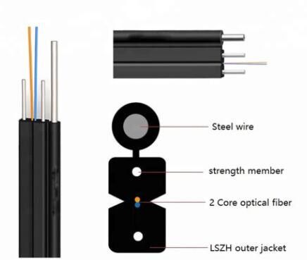 GJYXFCH G657A SM 1 Core 1KM FTTH Drop Fiber Optic Cable
