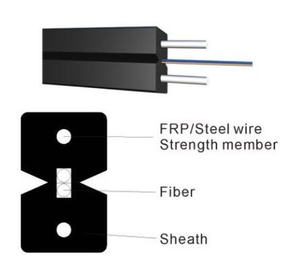 GJYXCH-1B6 G657A2 1 Core FTTH Optical Fiber Drop Cable With Messenger