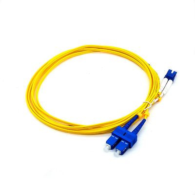 Simplex G652D 2.0mm 1m SC APC To SC UPC Fiber Optic Patch Cord