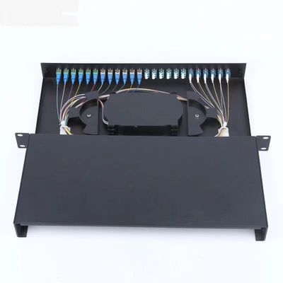 24 Port LC Sliding Type Patch Panel Fiber Optic Termination Box