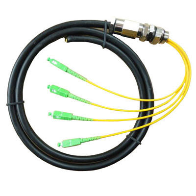 Pre Terminated 4 Core Waterproof FOC Fiber Optic Cable Pigtail
