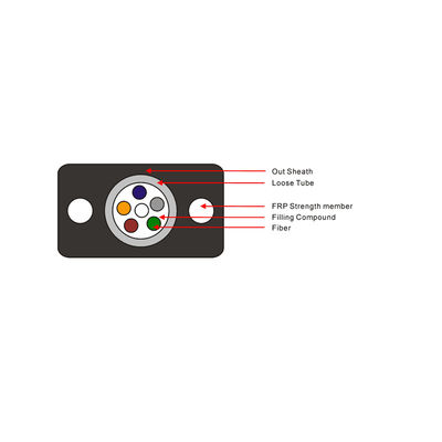 1,2,4 Core G657A1 G657A2 FTTH Flat Drop FOC Fiber Optic Cable