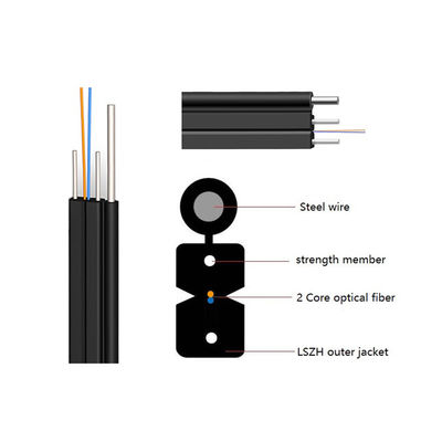 Steel Messenger Core 2 Core 4 Core G657A1 FTTH Drop Cable
