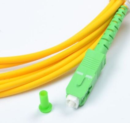SC/APC To SC/APC Single Mode Simplex LSZH Fiber Optic Cable