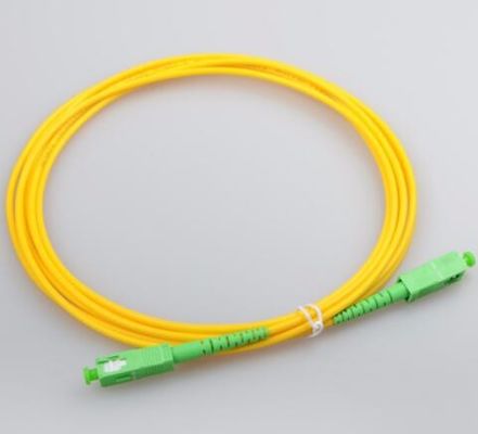 SC/APC To SC/APC Single Mode Simplex LSZH Fiber Optic Cable