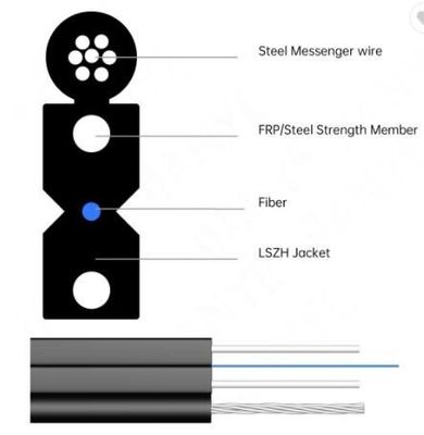 Self Supporting LSZH Sheath G657A2 4 Core OFC Cable