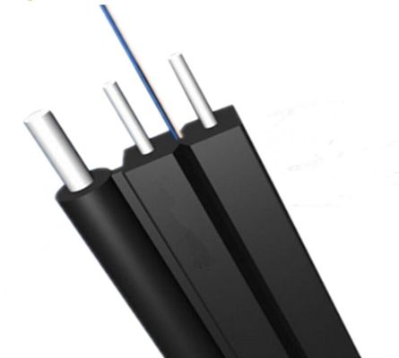 Indoor FTTH Fiber Optic Drop Cable 2 4 6 8 12 16 24 Core With LSZH Jacket