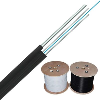 Indoor FTTH Fiber Optic Drop Cable 2 4 6 8 12 16 24 Core With LSZH Jacket