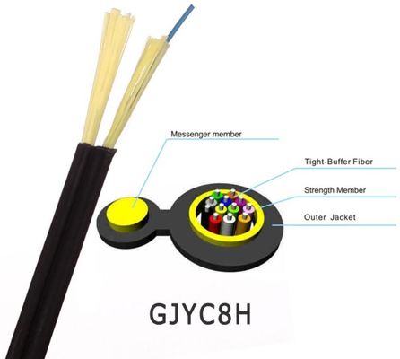 2 Core Self Supporting Tight Buffer Round FTTH Drop Cable