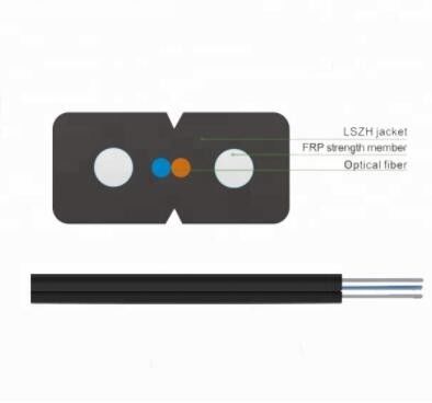 FTTH Singldemode FRP KFRP Steel Strength Member Fiber Optic Cable