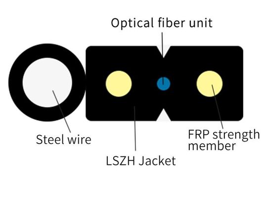 2 4 6 8 12 16 24 Core Single Mode Outdoor FTTH Drop Wire