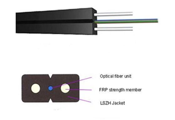 Indoor Outdoor 1 2 4 6 12 24 Core Single Mode FTTH Aerial Drop Cable