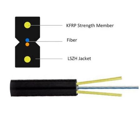 Self Supporting Bow Type 1 2 4 6 8 12 Core FTTH Fiber Optic Cable GJXFH GJXH