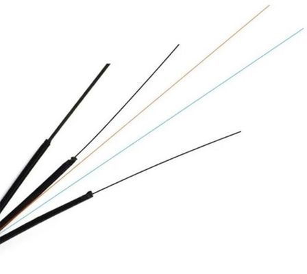 Low Friction LSZH Sheath FTTH Flat Fiber Optic Cable With Dropping Messenger