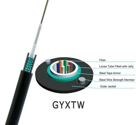 12 Core Outdoor Singlemode GYXTW Fiber Optic Cable