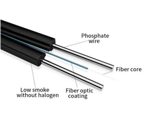 Outdoor HDPE Jacket Singlemode Fiber Cable For FTTH