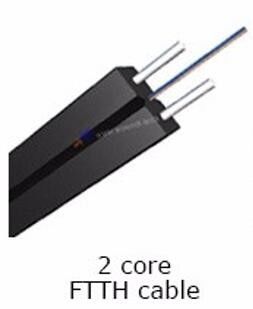 Indoor Outdoor 1 Core FTTH Drop Cable G657A1 G657A2 G652D