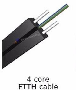 Indoor Outdoor 1 Core FTTH Drop Cable G657A1 G657A2 G652D