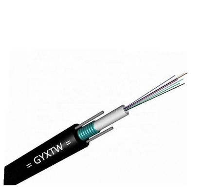 Single Mode 24 Core GYXTW Fiber Cable 70 Degree With Two Steel Wire