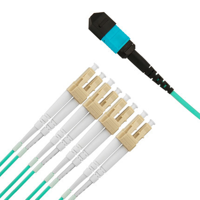 12 Core Patch Cord Fan Out Kit Fiber MTP Jumper Breakout Cord 2.0mm MPO To LC