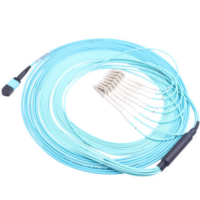 12 Core Patch Cord Fan Out Kit Fiber MTP Jumper Breakout Cord 2.0mm MPO To LC