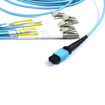 12 Core Patch Cord Fan Out Kit Fiber MTP Jumper Breakout Cord 2.0mm MPO To LC
