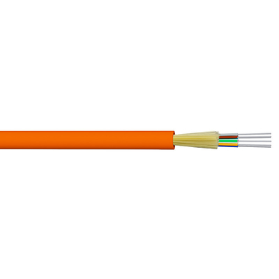 FTTH Tight Buffer Indoor Fiber Optic Cable 24 Core GJFJV For Aerial And Duct