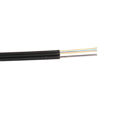 Metal Wire OM3 FTTH Flat Drop Cable 2 Core For Telecommunication