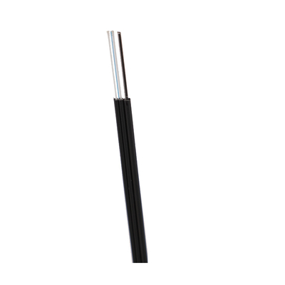 Metal Wire OM3 FTTH Flat Drop Cable 2 Core For Telecommunication
