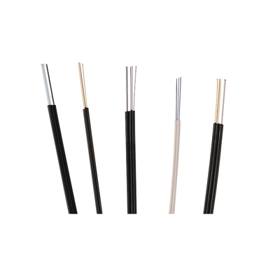 Metal Wire OM3 FTTH Flat Drop Cable 2 Core For Telecommunication