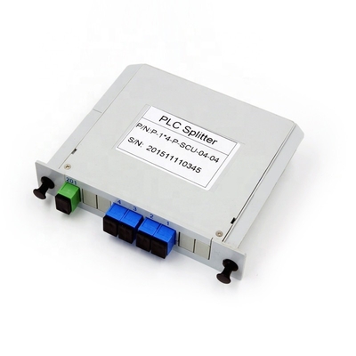 FTTH 1x12 PLC Splitter Optical Fiber With SC / APC Connector FTTH Cassette